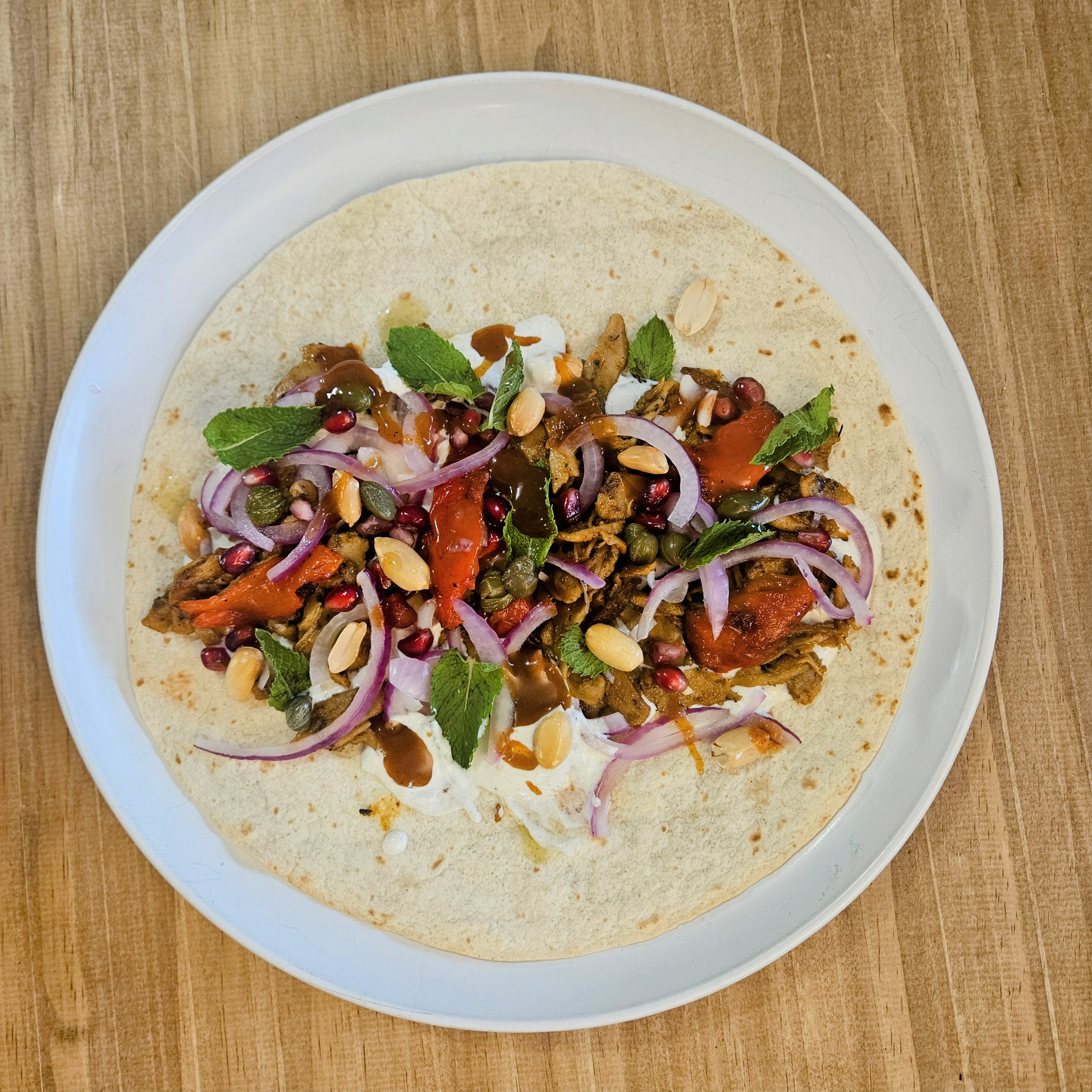 Galettes kebab vegétarienne, sauce au yaourt